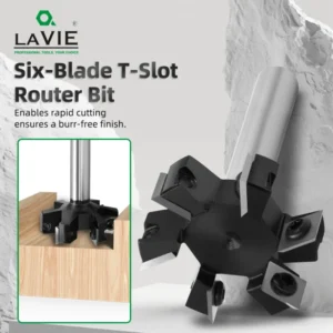 1/2′ Shank 6 Blade Insert Style Spoilboard Router Bits Woodworking OEM Service X13F51