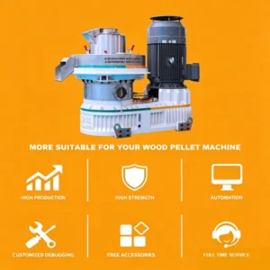 1-2T/H Peanut Shell Chips Grass Biomass Sawdust Organic Fertilizer Alfalfa Grass Pellet Wood Pellet Making Machine