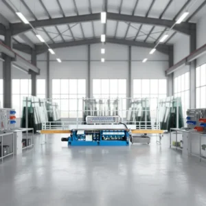 1 Motors 45 Degree Fully Automatic Servo Controlled Glass Edging Machine