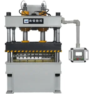100 Ton Double Cylinder Four Column Hydraulic Press with Heating Plate and Floating Arm for Plastic Sheet Hot Press Forming