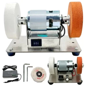 100W Variable Speed Electric Combination Disc and Belt Sander with Micro Coarse/Fine Polishing 110V/220V Home DIY Use