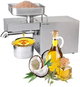 110V/220V Automatic Cold Press Oil Machine Cold Rapeseed Coconut Sunflower Seeds Oil Extractor
