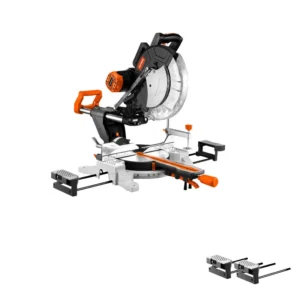 12 Inch Pull Out Angled Cutting Saw 45 Degree Woodworking Bench Top Stainless Steel Aluminum Machine Motor Horizontal Style