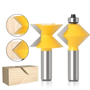 12mm Shank 90° Tenon Joint Woodworking Milling Cutter Slotting End Mill Splicing Router Bit Engraving Milling Tools
