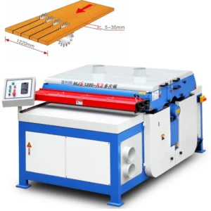 1300mm Floor Base Materials Picture Frame Strips Plank Plywood Board MDF Board Multiple Rip Saw Grooving Cutting Machine