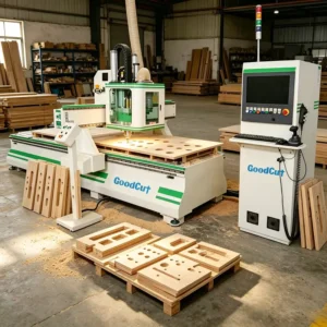 1325 1530 ATC Wood PTP CNC Machining Center Woodworking for Mdf Furniture Process with Horizontal Spindle Drill Bag 5+4