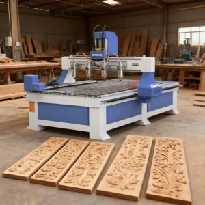 1325 4 Head CNC Wood Carving Machine with Rotary Axis 3D Engraving DSP Controller