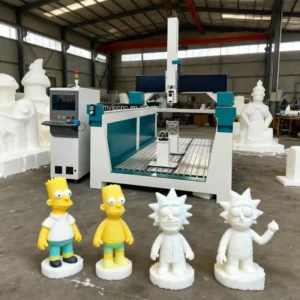 1325 CNC 5 Axis Horizontal Foam Cutting Router Machine Single Spindle Vertical Carving Syntec NC Studio 2000x4000mm Motor