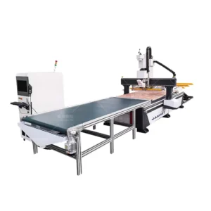 1328 3 Axis Automatic Loading and Unloading Linear CNC Router with NC Studio Control for Furniture Cabinet Making
