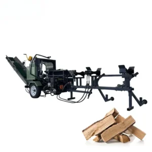 15 Ton Automatic Firewood Processor Hydraulic Log Splitter Wood Cutting Splitting Machine