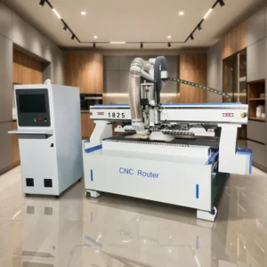1825 3 Axis ATC CNC Router Engraver Milling Machine Servo Motor NC Studio Control Single Gear Transmission Wood Furniture