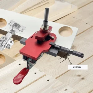 2 in 1 Concealed Hinge Clamp 35mm Hinge Gauge Aluminium Alloy DIY OEM ODM for Door Cabinets Precise Locking Woodworking