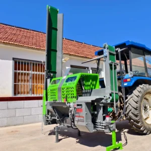 20 Ton Gasoline Hydraulic Wood Log Cutter and Splitter Machine PTO Firewood Processor