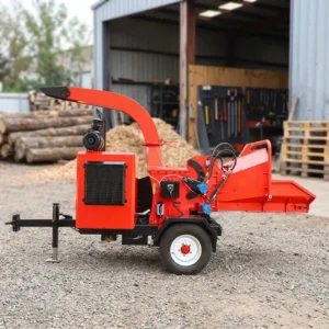 200 mm Tow Able Wood Chipper Mobile Wood Crusher for Branches Logs Bamboo and Yard Waste