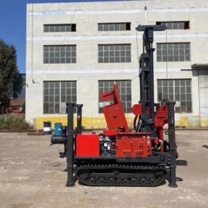 200m Depth Crawler Mounted Hydraulic Rotary Borehole Drill Machine Water Well Drilling Rig Hydraulic System