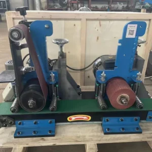 200mm Wide Small Portable Automatic Metal Polishing Machine Metal Sheet Flat Surface Deburring Machine SS Sanding Machine