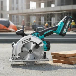 20V Compact Brushless Mini Cordless Circular Saw with On-board Dust Port for DIY Wood Saw and Vacuum Cleaner
