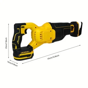 21V Brushless Reciprocating Saw 3500 RPM Variable Speed Professional Tool for Industrial DIY Wood and Metal Cutting