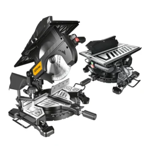 255mm 2000W Compound Miter Saw 5300RPM Laser Guide LED Light Double Bevel for Woodworking Carpentry OEM