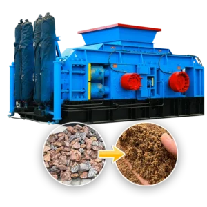 2pgy 1000*800mm Large Hydraulic Double Roller Crusher for River Stone Dust