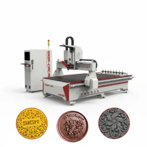 3 Axis Auto Tool Change CNC Router Panel Grooving Cutting Woodworking Machine