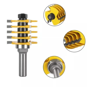 3 Teeth Finger Joint Router Bit, Woodworking Milling Cutter for Face Mill End Mill
