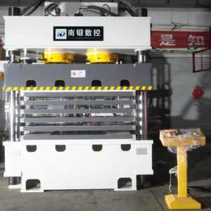 300 Tons Double-cylinder Four-column Hydraulic Press With Multi-layer Molds For Carbon Fiber Hot Pressing Molding