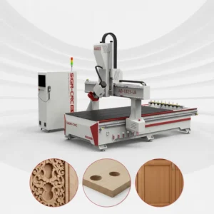 3D 4 Axis Woodworking Engraving Cutting Router 1325 1530 ATC Wood CNC Machine with Rotating Spindle for Coffin Lid Cover
