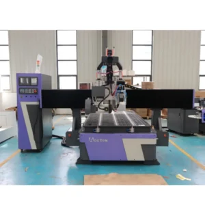 4*8ft Automatic Tool Changer CNC Router Horizontal Spindle Drilling Machine for Woodworking Furniture 9kw Air Cooled Tool