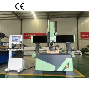 4 Axis ATC CNC Router 1414 Woodworking Machine Machine Model With Swing Head Can Be Rotated 180 Degree Left and Right