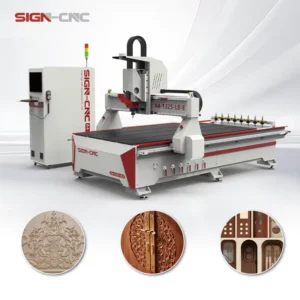 4 Axis CNC Router 1325 48ft ATC Automatic 3D Wood Carving MDF Kitchen Cabinet Door Making Machine with Rotary