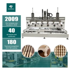 4 Axis CNC Router Wood Cutting and Engraving Machine with Rotary NC Studio Syntec Control PLC Core Components for Furniture