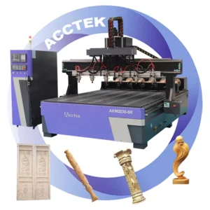 4 Axis CNC Wood Router Machine 6 8 10 12 Spindles Rotary Carving Machine for MDF Plywood Furniture Mach3 Syntec Control System