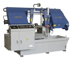 400mm Semi Automatic Band Saw Machine Hydraulic and Manual Tension Method Core Components Motor Stainless Steel Cutting