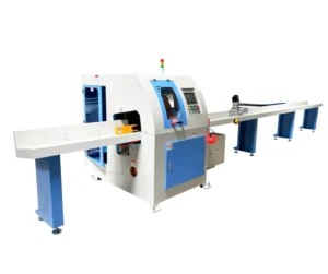 45/90 Horizontal Cross Cut Automatic Multi Saw Machine Multiple Cutting Modes PLC Controlled High Precision for Wood