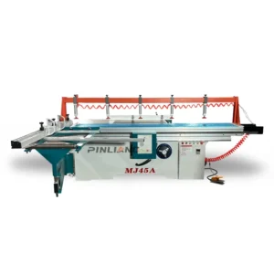 45 Degree Adjusting 2800mm Sliding Table Panel Saw Machine With Pneumatic Press Device For Board Cutting