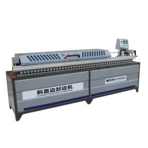45 Degree Angle Glue Edge Banding Machine Handle less Cabinet Door Bevel Edge Bander With Grooving Function