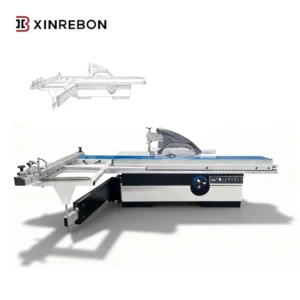 45 Degree Tilt Sliding Table Saw with Digital Readout Dust Collection for Wood Cutting