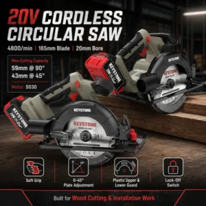 4800r min 20V 0 45° Plate Adjustment Li ion Battery Power Cutting Machine Brushless Circular Saw