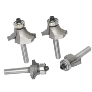 4PCS 1 4 Round Shank Corner Round Bit Carbide Solid 1 4 3 8 16 3 5 16 Radius Rounding Over Bits Router Bits for Wood Woodworking