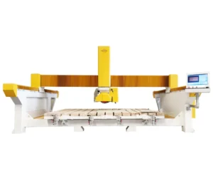 5 Axis CNC Bridge Saw Cutting Machine for Granite Marble Stone Kitchen Counter Top with Milling Head