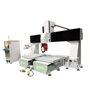5 Axis CNC Router Machine Single Spindle 5kw Syntec Control High Rigidity Bearing Motor Pump Vacuum Table Mach3 NC Studio