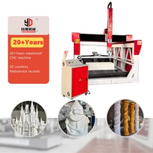 5 Axis CNC Wood Router 380V Woodworking Machine 3D Wood Carving Machine Single Spindle 6kW Motor NC Studio & Mach3 Control