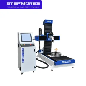 5 Axis Cnc Router Milling Machine Wood Foam Aluminum Sculpture Statue Engraving Milling Cutting