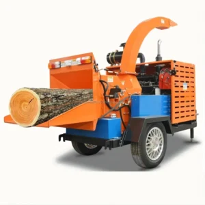 50 Hp Self Powered Diesel Wood Chipper Machine Hydraulic Feeding Mobile Wood Chipper Shredder