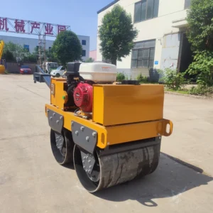 550kg Handheld Double Drum Road Roller Vibro Sand Compactor in India Walk Bhind Roller