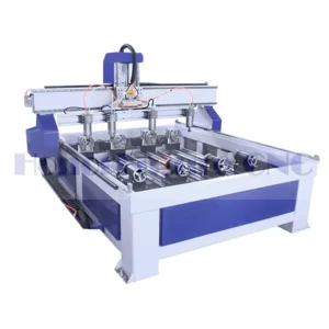 6 Axis CNC Wood Carving Router Machine 4 Simultaneous Rotary Heads Single Spindle NC Studio Control Multi Head Woodworking Tool