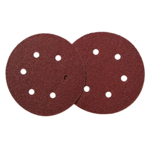 6 Inch (150mm) 6 Holes Aluminum Oxide Coating Abrasive Paper Hook and Loop Sanding Discs Orbit Sander Round Paper for Wood