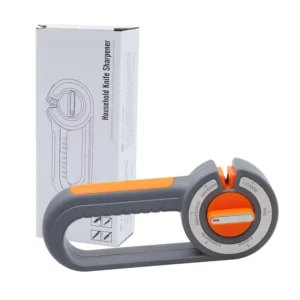 6 in 1 Stage Manual Professional Scissor Pocket Kitchen Knife Sharpener with Eco Friendly Multi Grit Coarse Fine Grinding System