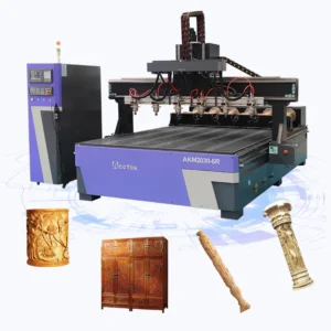 6Heads Multi spindle Drilling Head PCB Making CNC Router Machine Used Metal Lathe Machine for Desk Leg Carving Machine
